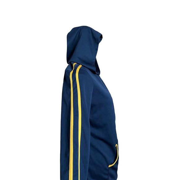 Vintage absolute energy full zip 2 line men Hooded jacket navy blue sz xl - Picture 3 of 8